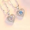 Ожерелье с подвеской в форме сердца из чистого серебра 999 пробы