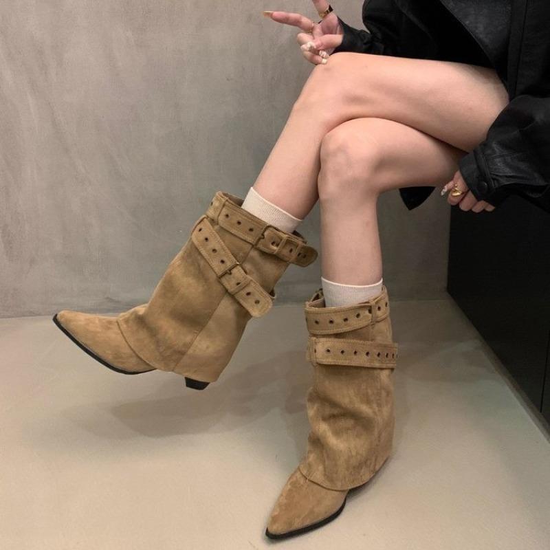 Женские весенне-осенние ботинки с острым носком, дизайнерские туфли на среднем каблуке, элегантные туфли-лодочки, модные ботинки, новый тренд, женские ботинки