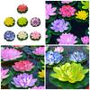 Artificial Floating Lotus Flowers Decoration Lifelike Water Lily Flowers Ornament for Outdoor Pond and Indoor Decoration