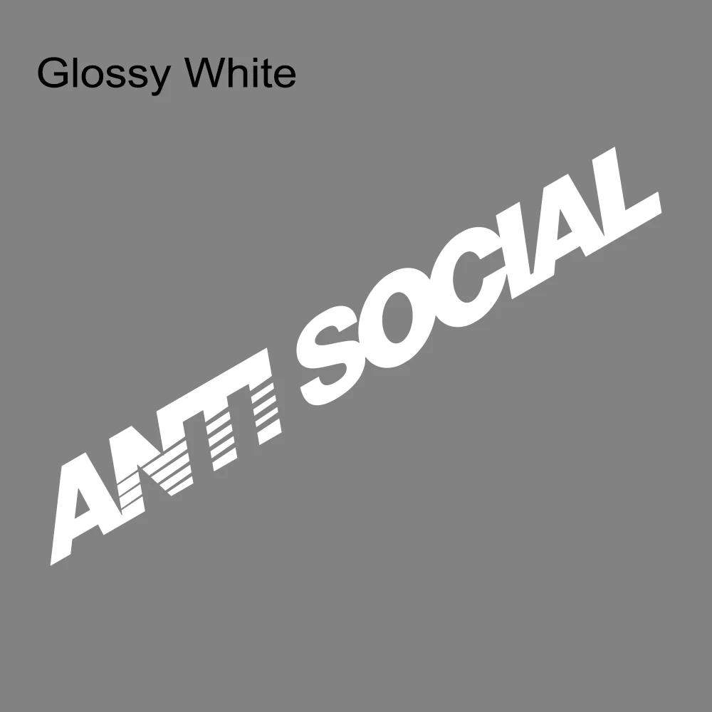 ANTI SOCIAL Slogan Car Front Windshield Window Sticker Self-adhesive PVC Vinyl Decal Auto Styling Decoration Sticker Accessories