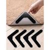 4pcs Carpet Tape, PU Washable Non-Slip Reusable Carpet Grippers
