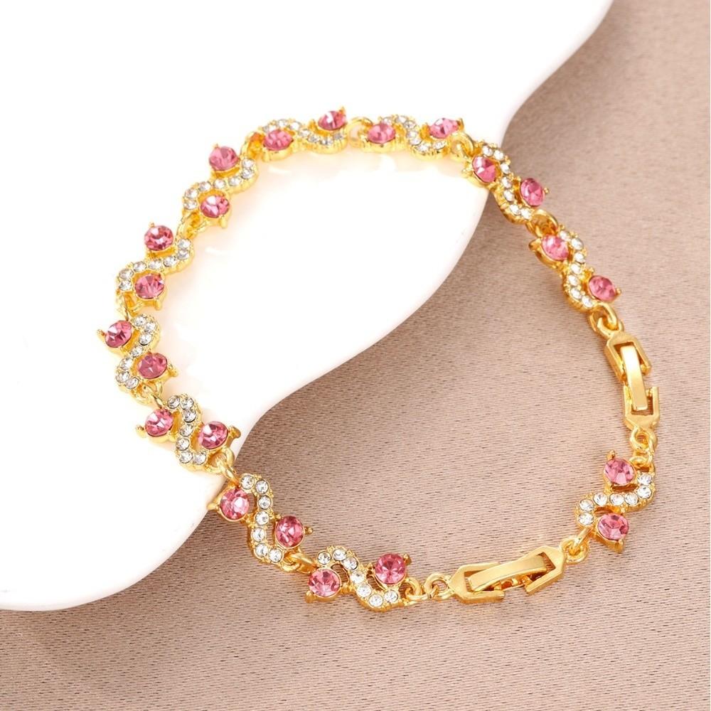 Colorful Women Bracelet Sparkling Stones Zircon Bracelet Rhinestone Bracelet Wedding Jewelry