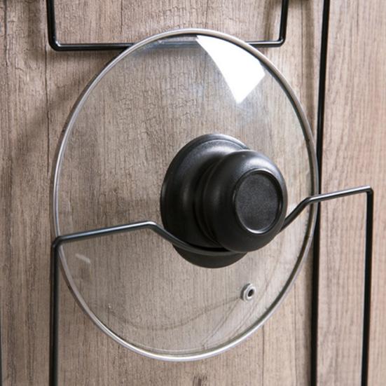 Pot Lid Rack Door Back Type Kitchen Organizer Wall Mounted Chopping Board Drain Rack Pan Cover Holder Eco-friendly Space-Saving