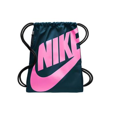 Nike Heritage Базовый логотип Шнурок Портативный Полиэстеровый Рюкзак Унисекс Рюкзаки Черный Розовый CK0969-304