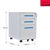 Autumn White Three-Drawer Mobile Steel Cabinet