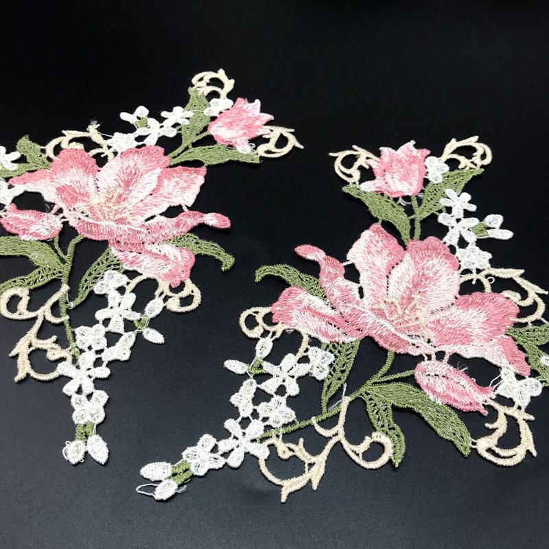 1 пара платье вышитые модные вышитые наклейки тканевые наклейки нижнее белье грудь цветок шитье своими руками полиэстер цветок аппликация