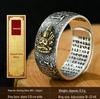 Ретро-кольцо Yin Taifei из тайского серебра со знаком зодиака, открывающееся, с Буддой года рождения и Сутрой Сердца - Унисекс, дизайн с защитными божествами