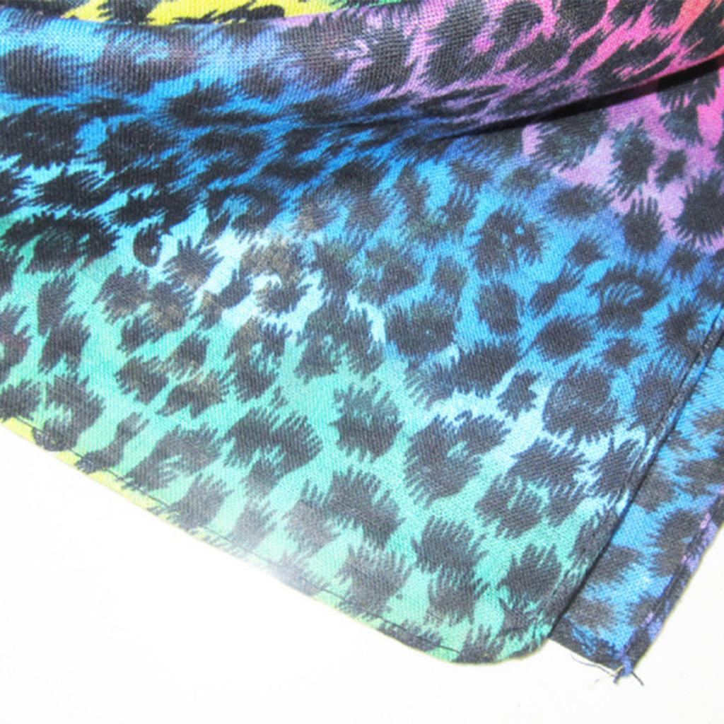 Multiuse Leopard Pattern Bandanas for Formal Occasion Digital Print Head Cover Outdoor Activity Cycling Hiking Head Wrap
