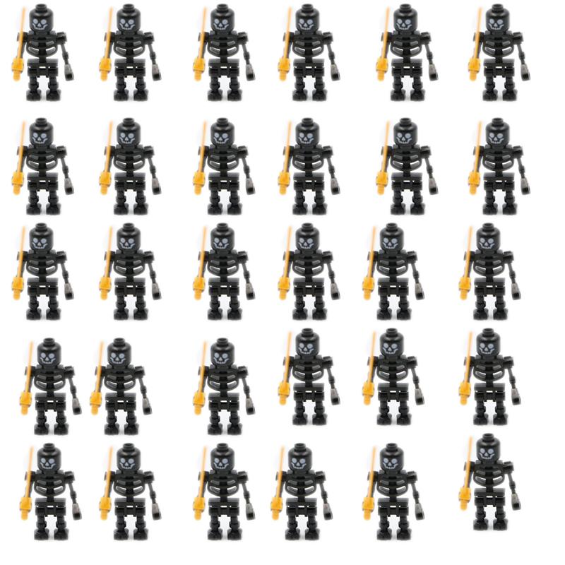 Конструктор Скелеты Средневековый Замок Рыцари Воины Скелеты Сильные Орки Фигурки Коллекция Игрушка для Детей Подарки