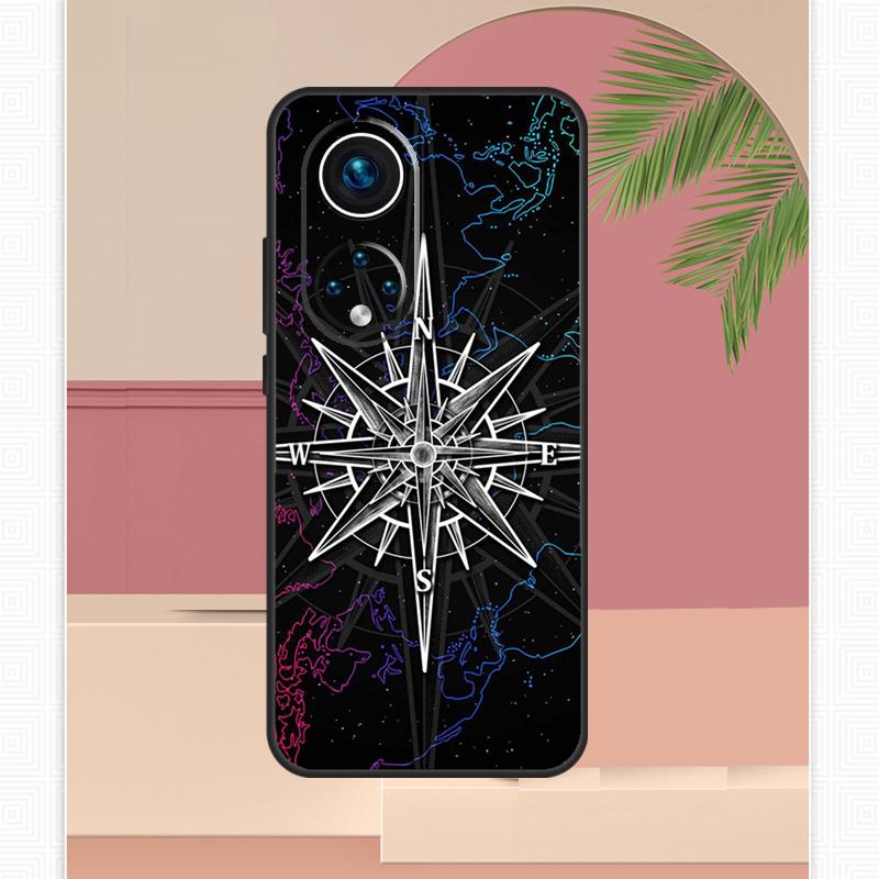 Чехол-кейс с компасом и картой мира в морском стиле для Honor Magic 5 6 7 8 Pro Honor X9c X9b X9a X8b X8a X8c 50 70 90 400 200 Lite