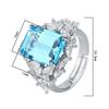 Sace Gems Классический Ретро-Стиль Медного Сплава 10*14 мм Синий Циркон Кольцо Женские Ювелирные Изделия Свадьба Обещание Партии Подарок