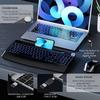 Беспроводной эргономичный набор клавиатуры и мыши 2.4G RGB с 7-цветной подсветкой и защитой от дрожания при бездействии