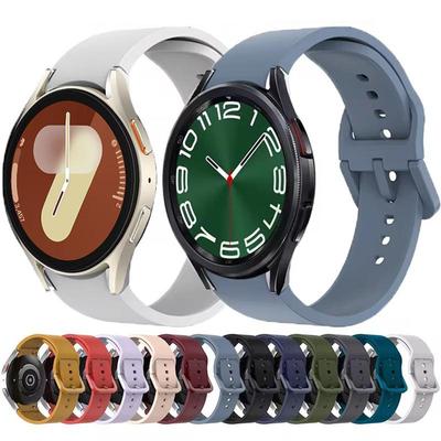 Силиконовый ремешок без зазоров для Samsung Galaxy Watch 7/6/5/4 40мм 44мм 5 Pro 45мм Разноцветный спортивный ремешок для Watch 4 6 Classic Correa