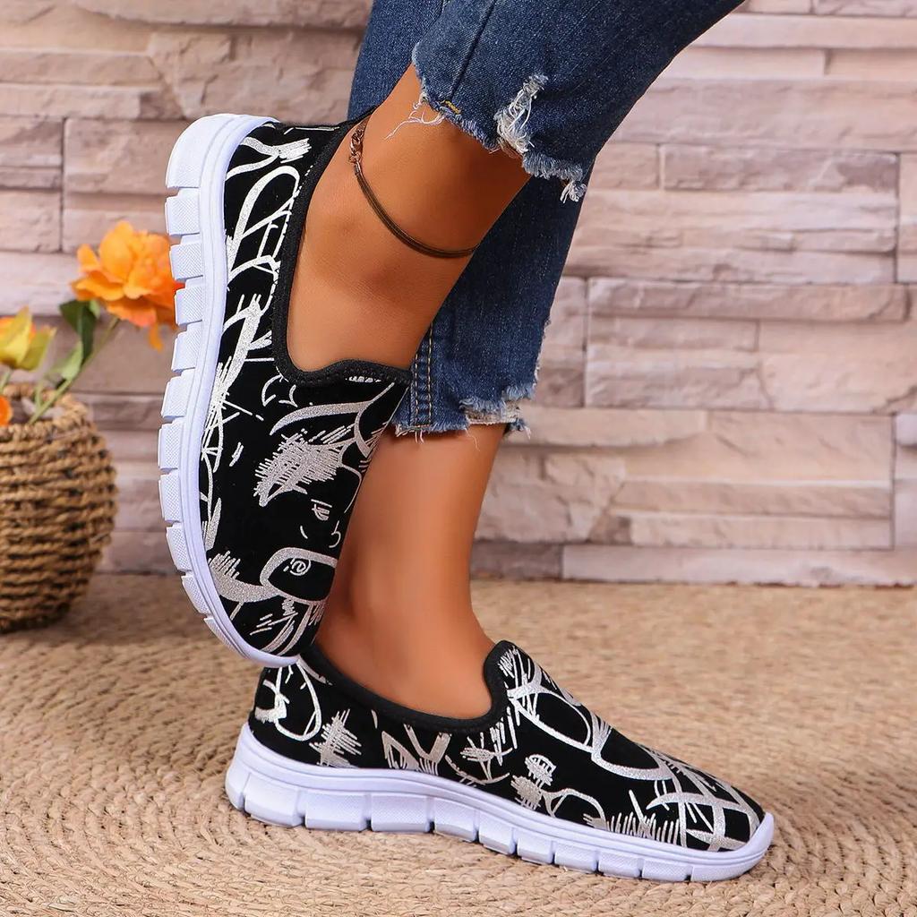 Fashion Women Fashion Multi Round Toe Sneakers Flat Bottom Comfortable Casual Single Shoes Platform Shallow Mouth Plus Size Shoes