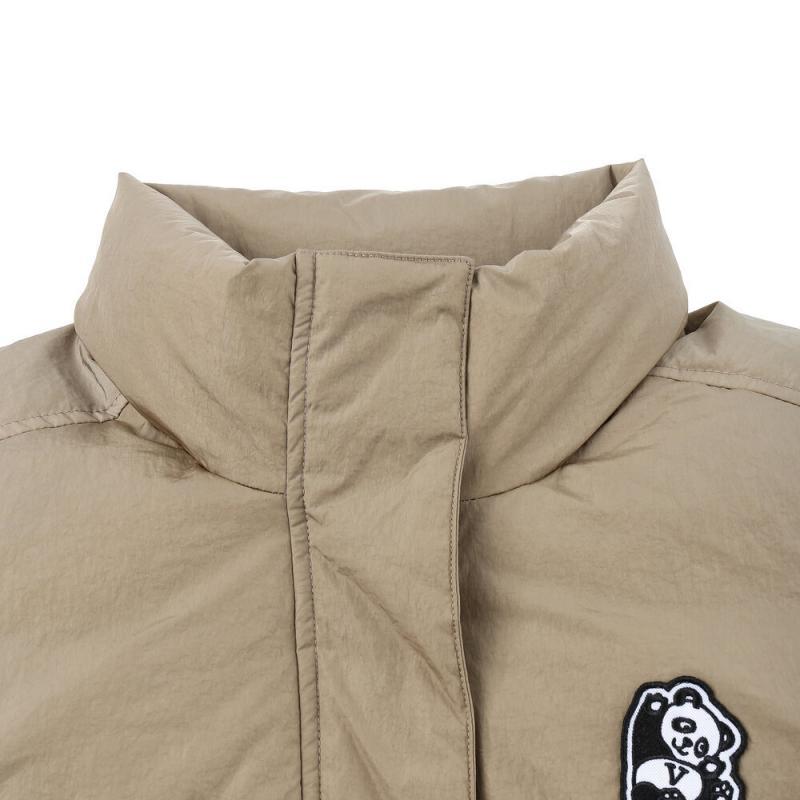Vans Panda Puffer Down Short Sleeve Bread Down Jacket Women Jackets Khaki VN000KCCYEH