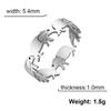 Cazador Animal Elephant Open Rings for Women Cute Finger Rings Stainless Steel Jewelry 2026 Party Birthday Wedding Friends Gift