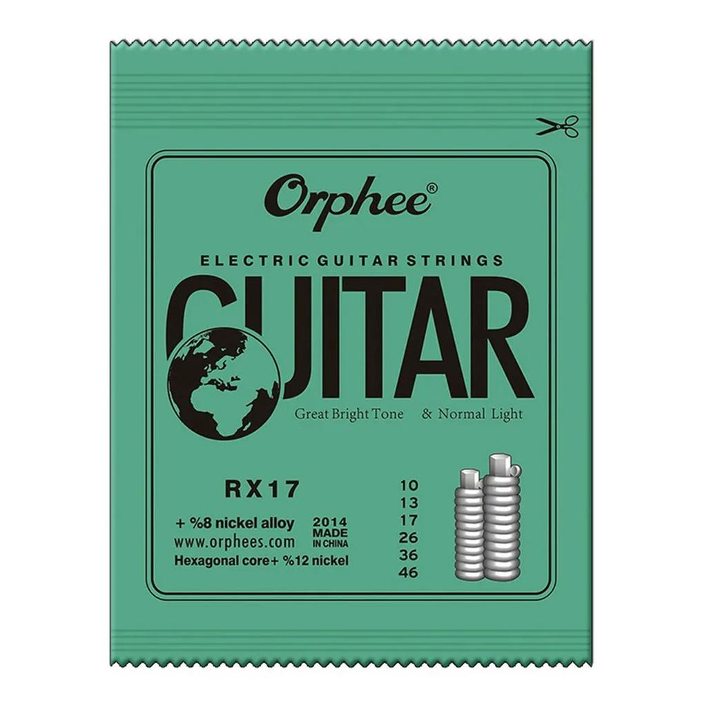 Orphee 1/5/10 шт. Комплект струн для электрогитары Серия RX Шестигранная Углеродистая сталь 6 струн для Аксессуаров и Запчастей Электрогитары