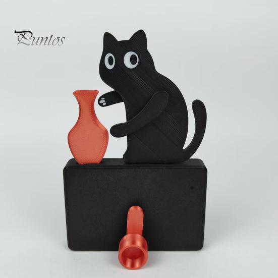 Магнит на холодильник Животное Кот Толкает Вазу Магнит на Холодильник, 3D Печатный Держатель для Усов Памятный Сувенир Домашнего Животного, Подарок для Любителей Кошек