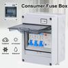 5 Way Garage Caravan Campervan IP65 Weatherproof Consumer Unit Enclosure 25A 30mA RCD MCB Fuse Box