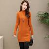 Velvet Thickened Autumn Winter New Mid-length Half-turtleneck Sweater Women Korean Long-sleeved Knitted Bottoming Shirt Top