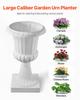 Plastic Urn Planters, 40 x 67 cm, 2 Pack White Classic Flower Pots Front Porch Planters, Indoor & Outdoor Vase for Wedding, Party, Event, Home, Stage,