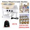 32cm 220V 350W Pottery Wheel Machine Hand Cranked and Pedal Control Ceramic Work Clay Art with Mobile Smooth Low Noise
