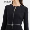 Ports Женское платье с отделкой стежком и поясом ALQ9D035WWP063