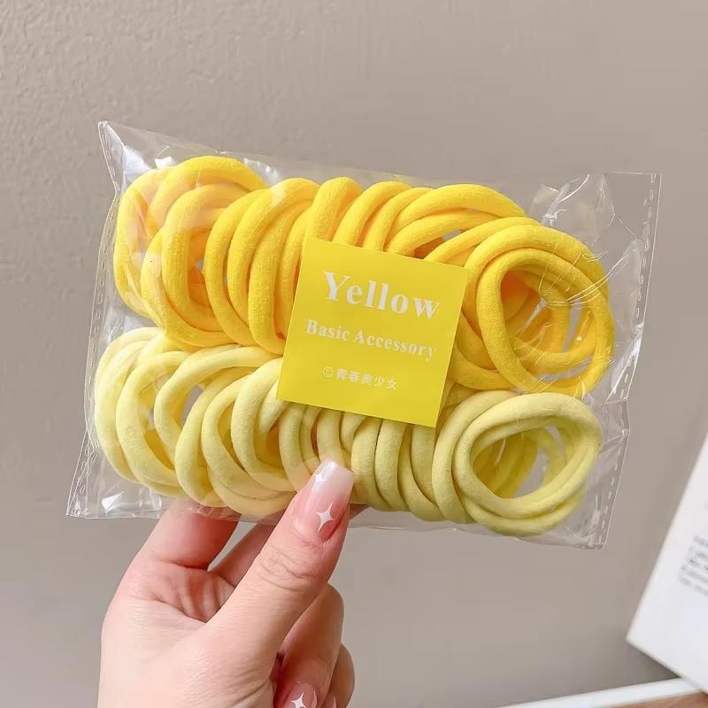 50Pcs Colorful Elastic Hair Ties for Women Ponytail Hold Scrunchie Rubber Band Basic Nylon Hair Bands Girls Hair Accessories