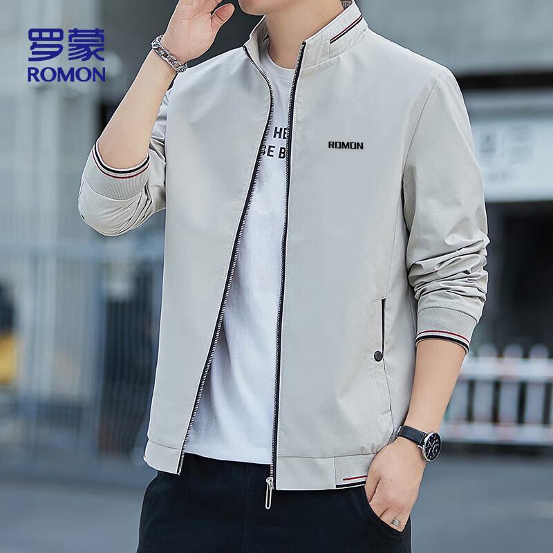 Romon Men's Trendy Baseball Collar Jacket KJ11