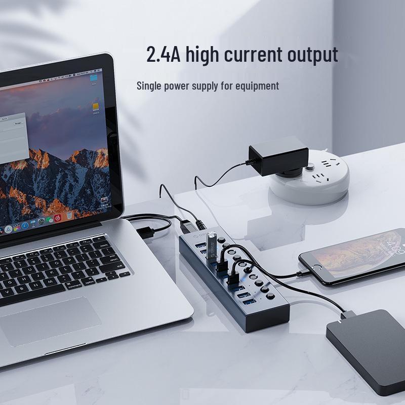 ORICO 10-портовый USB 3.0 концентратор с блоком питания