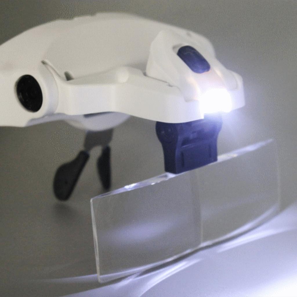 Увеличительное стекло с повязкой на голову со светодиодной подсветкой, увеличительное стекло с креплением на голову без помощи рук с 5 линзами для близкого расстояния, часов, ювелирных изделий, штампа