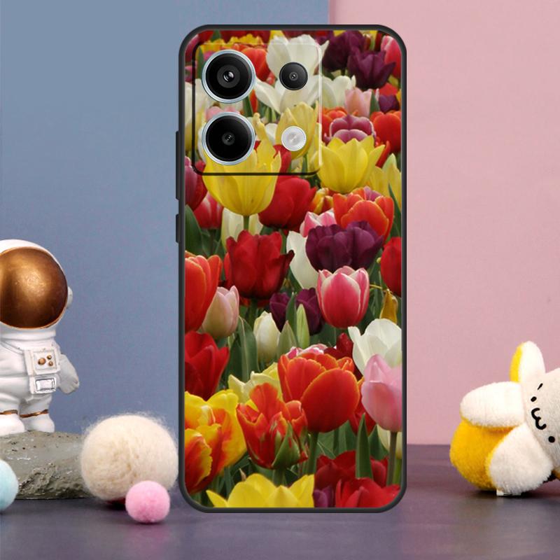 Tulip Flower Colorful Case For Xiaomi Redmi Note 13 Pro 12 11 9 10 9S 10S 11S 12S Redmi 12 13 10C 12C 13C Cover