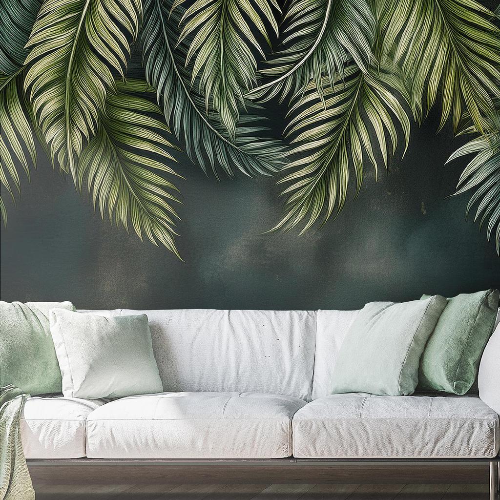 Wallpaper Tropical green leaves