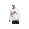 Adidas Panda Logo Print Sport Pullover Sweatshirt Men Tops White HM9377