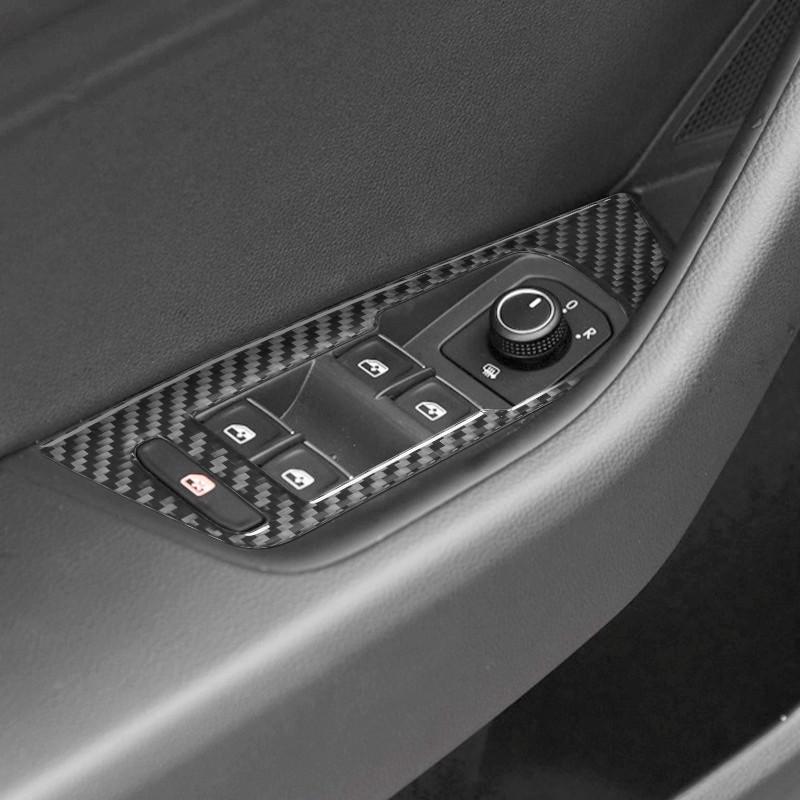 Углеродное волокно автомобиля, внутренняя дверная ручка, накладка на панель для Volkswagen VW Magotan Arteon, наклейка на панель управления окном