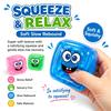 Cute Cube Squishy Toy Slow Rebound Fidget Sensory Stress Relief Toy, 4 Fun Colors Soft Squeezy Toy with Gift Box for Kids and Adults Anxiety Relief.