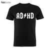 Хлопковая Унисекс Футболка Смешной Силуэт Артворк ADHD Подарочная Футболка