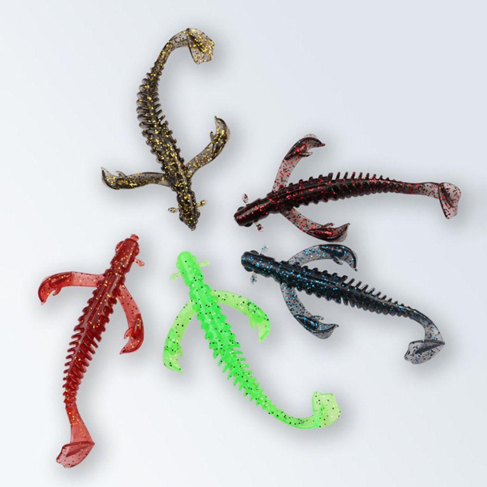 8Pcs Ribbed Body Soft Fishing Lure Lifelike Fishing Bait Premium T Tail Swimbait Trout Fishing