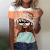 Абстрактное искусство лицо 3D-печать Девушки Уличная футболка Летняя одежда Женщины Харадзюку Футболки с личностью Женские топы
