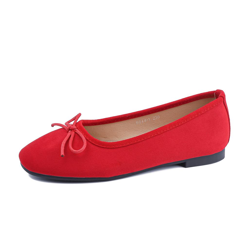 Flat Shoes Women's High-end Comfortable Soft-soled Casual Shoes Women Wear Light and Shallow Single Shoes Women's Soft Leather Is Not Tired