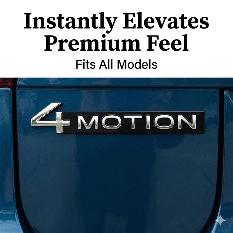 HLSRM1 3D Metal 4MOTION Car Rear Trunk Emblem Badge Sticker For VW Volkswagen Golf Passat Tiguan Touareg Auto Styling Accessories