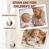 Персонализированный набор столовых приборов из нержавеющей стали, подходит для детей, включая маленькие ложки и вилки для десертов и супов.