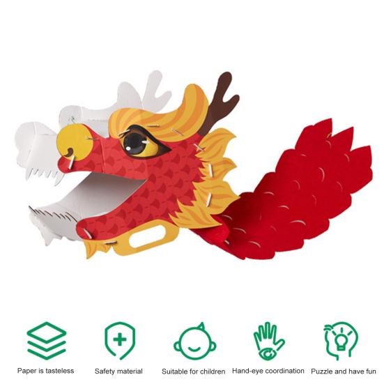1 Set Dragon Dance Toy Chinese Tradition-inspired Toy DIY Dragon Dance Kit for New Year Party Decoration