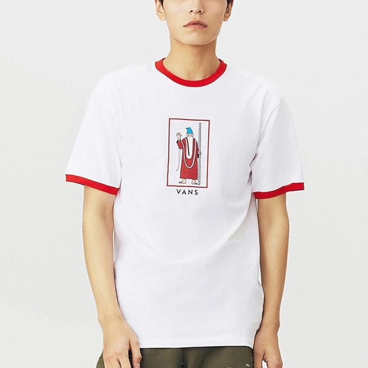 Vans T Shirts Unisex White Crew Neck Moderate Straight Fit VN0A4VKNZ4Q