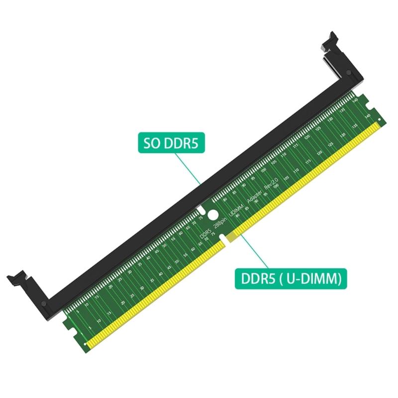 Карта-адаптер DDR5 UDIMM 288Pin Диагностика памяти DDR5 Тестовая карта слота DDR5 288Pin UDIMM с короткими защелками для настольного ПК
