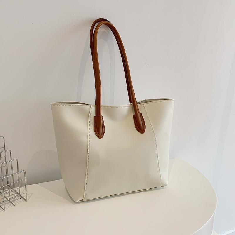 New Large Capacity Faux Leather Tote Bag for Women Office Commute Shoulder Handbag Casual Work Purse