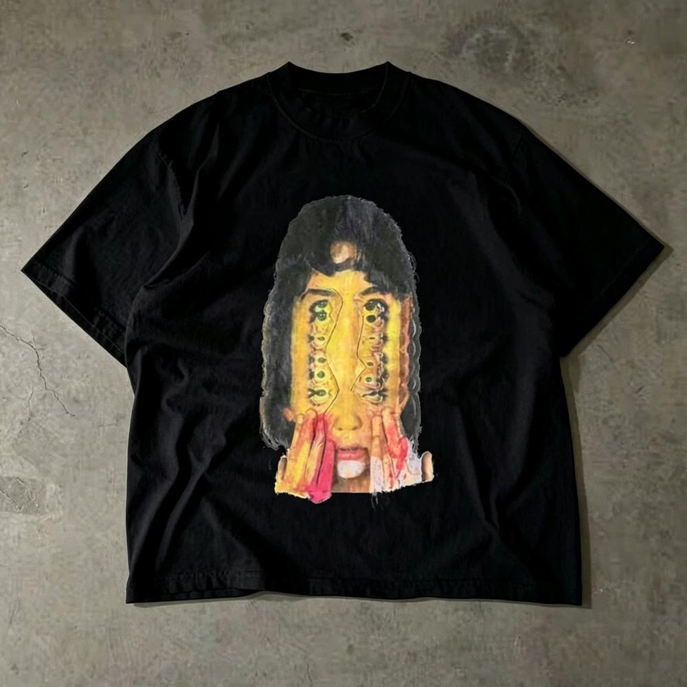 New Stylish Hiphop Print Tshirt Harajuku Yk Tops Unisex Women High Street Oversized Tee Pro Choice Streetwear Vintage Clothing