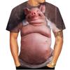 Summer Funny Swimming Pig 3D Printed T-shirt Animal Street Casual Fashion Men and Women Oversized O Neck T-shirt Children's Top