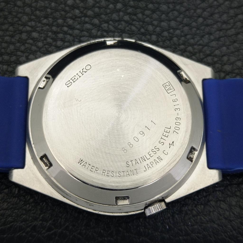 ЯПОНИЯ ВИНТАЖ SEIKO 5 АВТОМАТИЧЕСКИЕ 7009A МУЖСКИЕ ЧАСЫ С ЦИФЕРБЛАТОМ СИНЕГО ЦВЕТА a702106-5