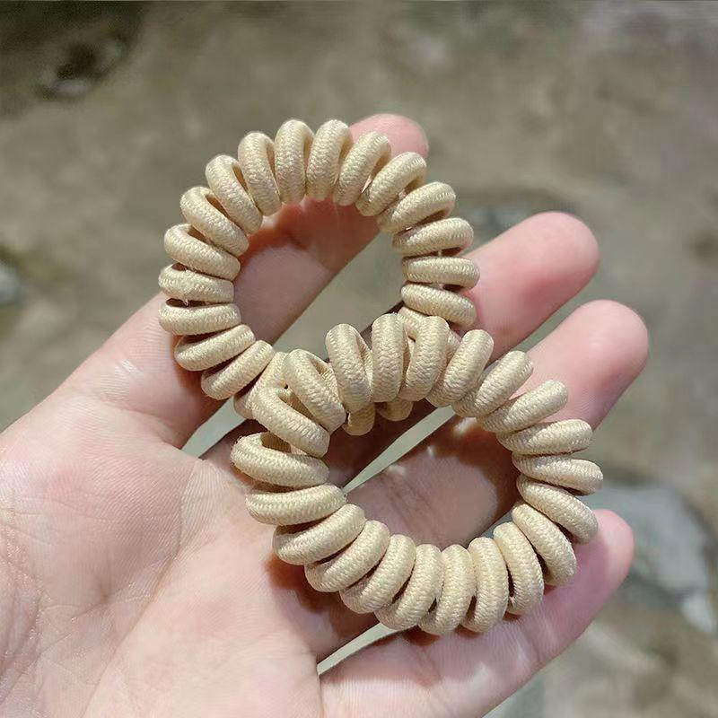 Корейская резинка для волос: Бесшовная тканевая пружинная веревка для девочек